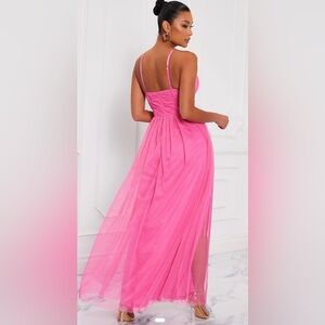 Fashion Nova Pink Spaghetti Strap Maxi Dress